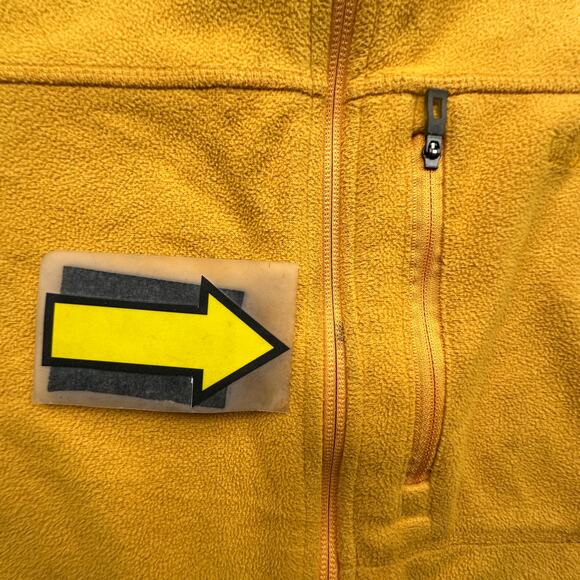 LL Bean Polartec Windbloc Fleece Hoodie Jacket Mens XXL Full Zip Yellow 251298 - Picture 7 of 15